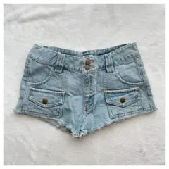 y2k 平成ギャル ダメージ デニム ショートパンツ フェアリーグランジ