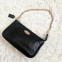 ​極美品✨コーチ ワンショルダーバッグ チェーンポーチ レザー ゴールド金具
