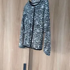 花柄長袖カーディガンと半袖トップスセット