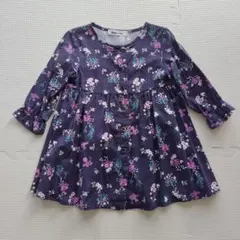【Noeil aime BeBe】 花柄ワンピース 90cm