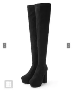 ci247 プラットフォームスエードニーハイブーツ GRL 24.5cm