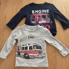 GAP 長袖Tシャツ 消防車 2枚セット