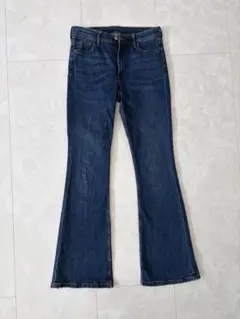 H&M MINI FLARE デニムパンツ インディゴブルーのサムネイル