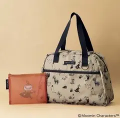 リンネル4月号特別付録　ムーミン　たためるボストンバッグ&メッシュポーチ