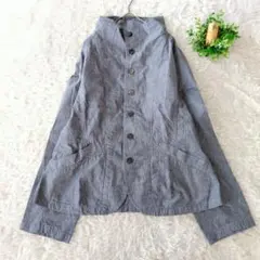 plantation プランテーション　ハイネックジャケット　グレー　М　薄手のサムネイル
