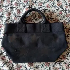 ブラック星柄トートバッグ