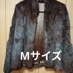 ブラウン系ドット模様ファーコート