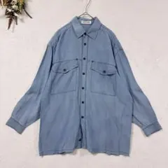 ピアスポーツ 90s デニム調 長袖 シャツ オーバーサイズ 古着コーデ L相当のサムネイル
