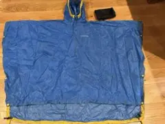 mont-bell トレッキングレインポンチョ 青/黄色