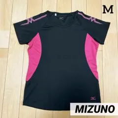 ミズノ MIZUNO トレーニング シャツM 黒 ピンク