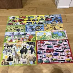 サイレンカー、くるま、動物、恐竜、アンパンマン他　パズル まとめ売り 7点セットのサムネイル