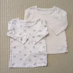 ベビー肌着 長袖 2枚セット 80cm