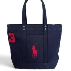 POLO RALPHLAUREN ラルフローレン トートバッグ キャンバス 紺のサムネイル