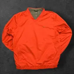 NIKE GOLF ピステ ウィンドブレーカー Vネック オレンジ 刺繍ロゴ