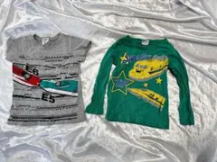 2枚100サイズ⭐️新幹線 長袖Tシャツ　新幹線 半袖Tシャツ