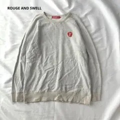 ROUGE＆SWELL スウェット M グレー 胸元刺繍ロゴのサムネイル