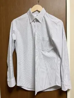 ユニクロ ノンアイロン ジャージーシャツ長袖 ボタンダウン Sサイズ 美品
