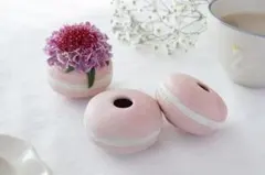 【新品未使用】よしざわ窯さん マカロン一輪挿し×2