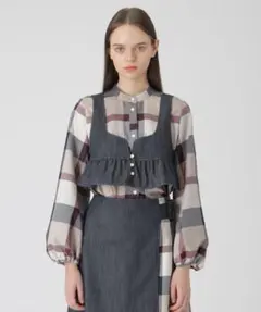 ブルーレーベルクレストブリッジ17,600 円☆スラブシャンブレーデニムビスチェ