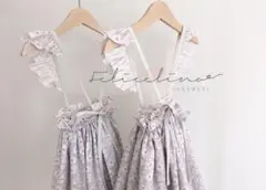 ハンドメイド 吊り スカート サスペンダー リバティ 100