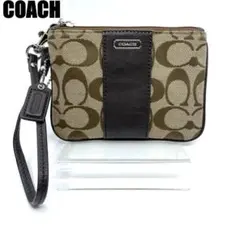 中古美品　COACH　リストレットポーチ　シグネチャー