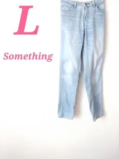 Something サムシング レディース デニムパンツ ライトブルー Lのサムネイル