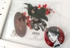進撃の巨人ヘキサライド エレン アクスタ缶バッジセット！エレン 