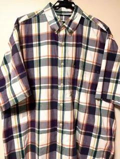 Eddie Bauer 半袖シャツ Lサイズ マドラスチェック