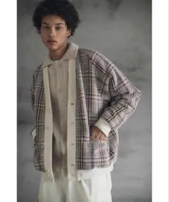 定価2.8万円 monkey time チェック Vカーディガン S 半額以下