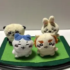 ハチワレ、うさぎ、シーサー、ラッコ先生 フワフワマスコット