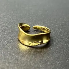 ゴールド シンプル デザイン リング 指輪 オープンリング 新品 韓国