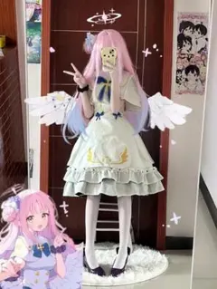 当日発送】 ブルーアーカイブ 美園ミカ 衣装 ウィッグ 靴 フルーセット