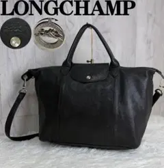 美品♡A4可♡Longchamp ロンシャン レザー 2way ショルダーバッグのサムネイル