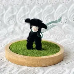 モールアート やぎ モールドール 黒やぎ ミニチュア ぬいぐるみ ドールハウス
