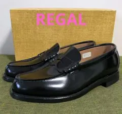 【極美品】REGAL リーガル コインローファー 2177 ブラック 25.0