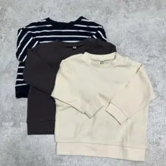 長袖カットソー 3枚セット 70-80cm