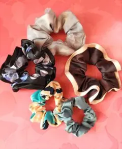 未使用　シュシュ ヘアゴム ヘアアクセサリー ５個セット