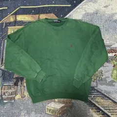 90s POLO RALPH LAUREN スウェット　緑　古着