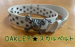 訳あり OAKLEY オークリー スカル ベルト レザー パンチング デザイン
