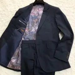 希少✨ポールスミスコレクション 花柄 ペイズリー シルク混 セットアップ 黒
