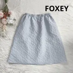 '20極美品✨FOXEY フォクシー　PEONY 花柄　刺繍　フレアスカート