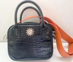 【ほぼ未使用】EVRIS エヴリス　クロコライク　ショルダーバッグ　ハンドバッグのサムネイル