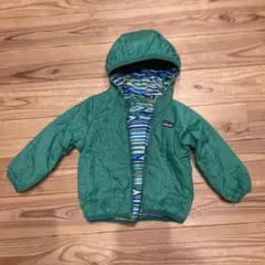 パタゴニア リバーシブルキルティングジャケット フード付き　緑