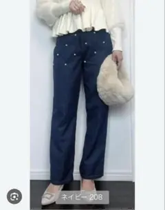パール　デニムパンツ　しまむら　M