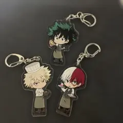 僕のヒーローアカデミア　アニメイトカフェ　アクリルキーホルダー　緑谷爆豪轟