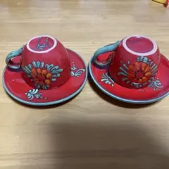 希少 沖縄 琉球漆器 月桃 珈琲カップ&ソーサー 5客 未使用品 工芸品