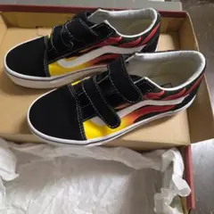 今週さーびす値下げ！VANS キッズシューズ フレイムプリント　20.5㎝！