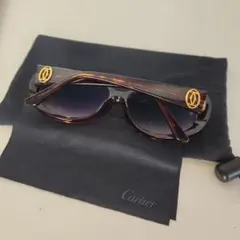 Cartier サングラス べっ甲柄 ゴールドロゴ カルティエ 2C 美品のサムネイル