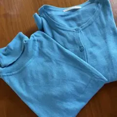 UNIQLO ブルータートルネック＆カーディガンセット