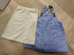 ジャンパースカート　デニム　ベビー服　スカート